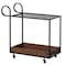 Vintiquewise Metal Wine Bar Serving Cart with Rolling Wheels and Handles for Dining, Living room or Entryway QI004277 - alternate 2